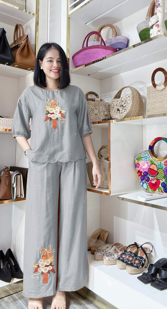 Embroidered Co-Ord Set (Top & Pant)