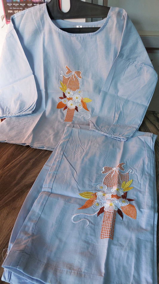 Embroidered Co-Ord Set (Top & Pant)